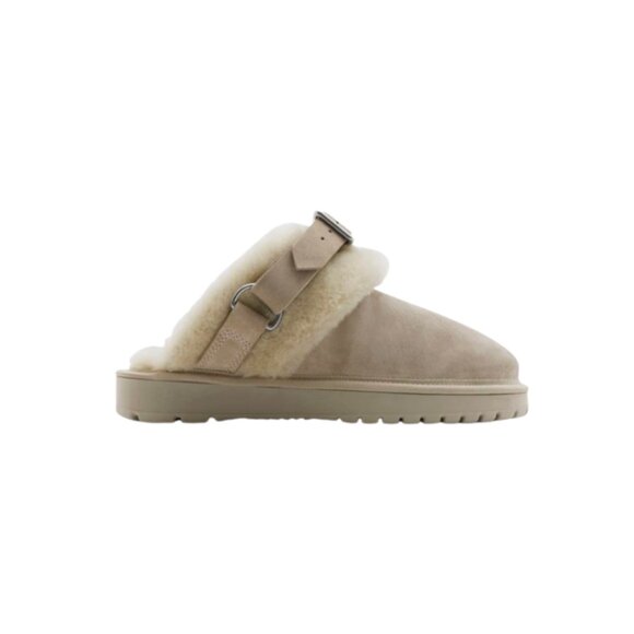BURBERRY Snug Genuine Shearling Clog- Hunter Size 38 - Picture 3 of 13